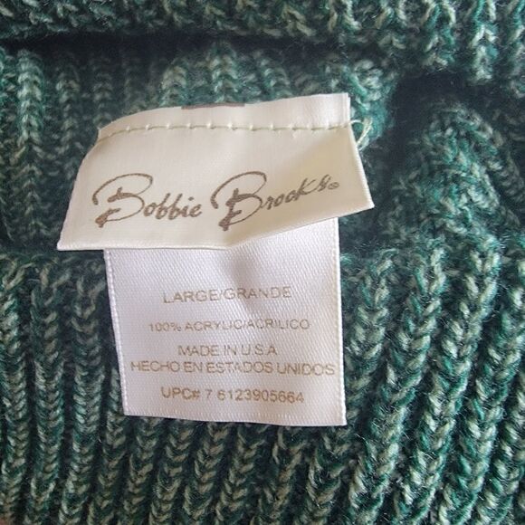 Bobbie Brooks Green Sweater with Mock Neck. Size L. - Picture 6 of 7